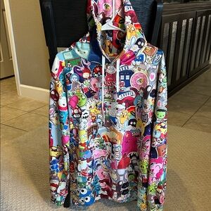Vibrant Cartoon Print Hoodie